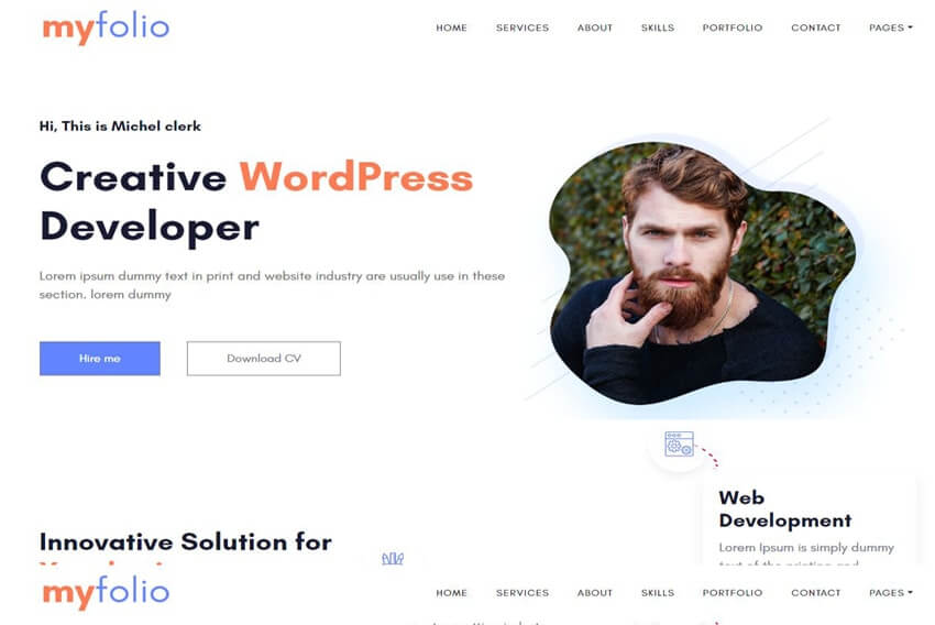 Myfolio Landing Wordpress Portfolio Theme Free Download Myfolio Landing Wordpress Portfolio Theme Free Download